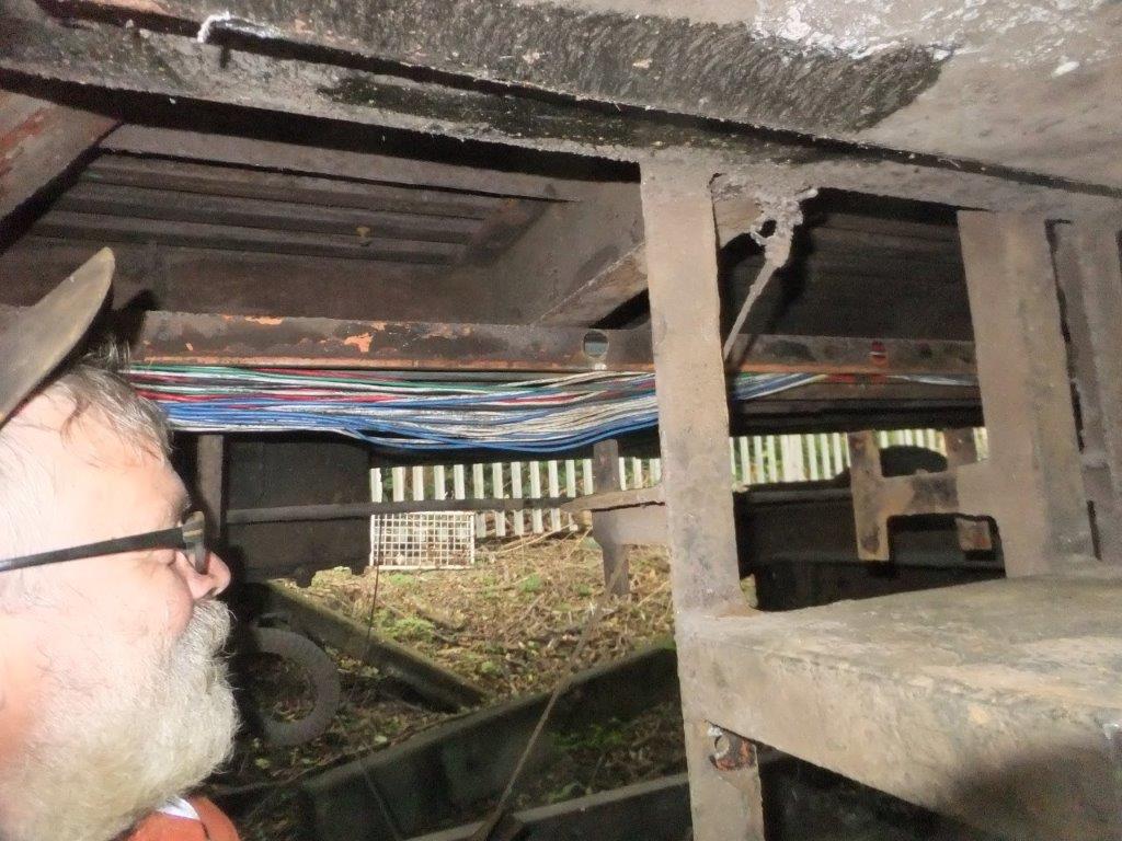 Class 105 removal of old trunking and wiring